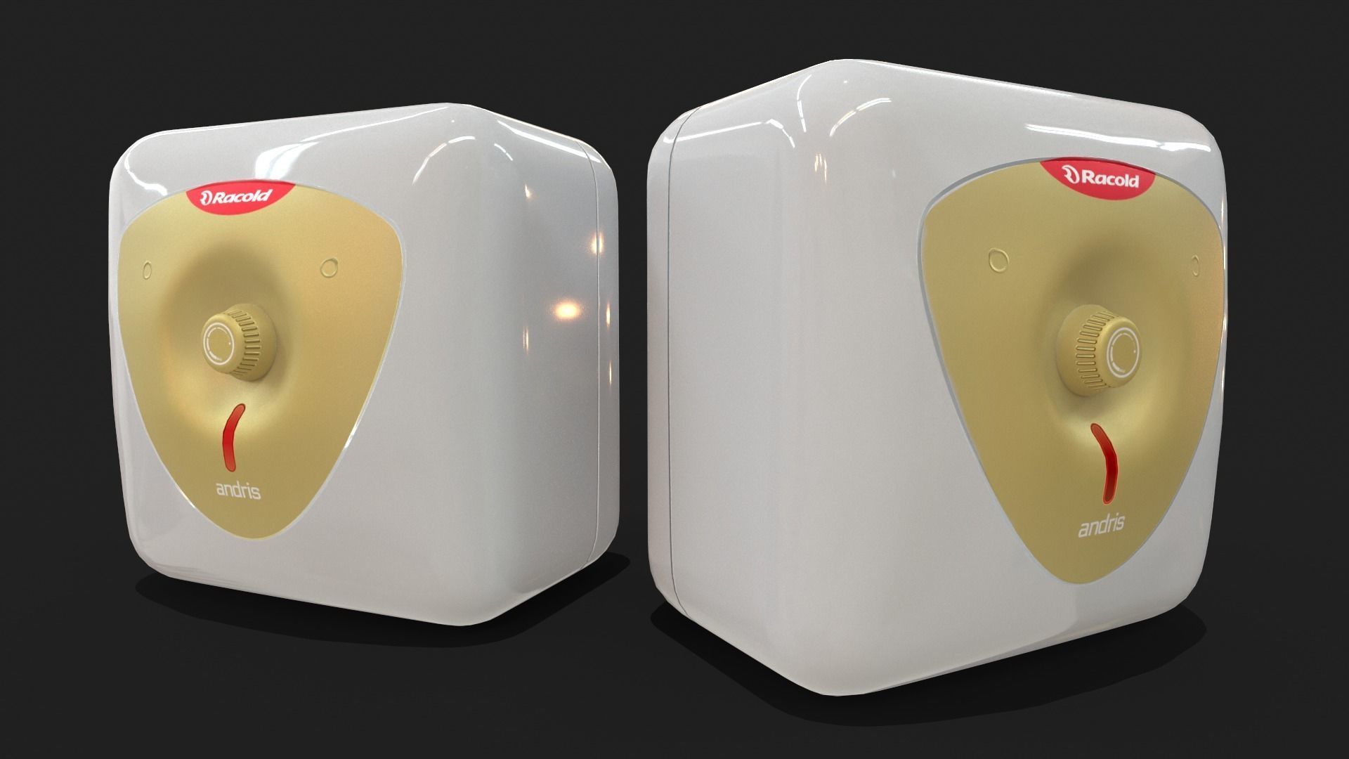 Bathroom Water Heater Geyser - Racold Andris Low-poly 3D model_3