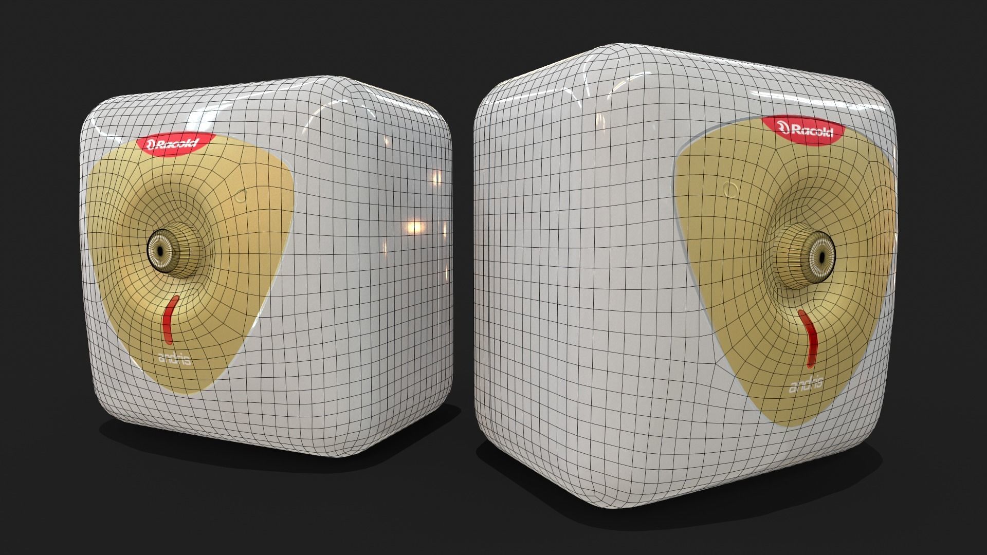 Bathroom Water Heater Geyser - Racold Andris Low-poly 3D model_2