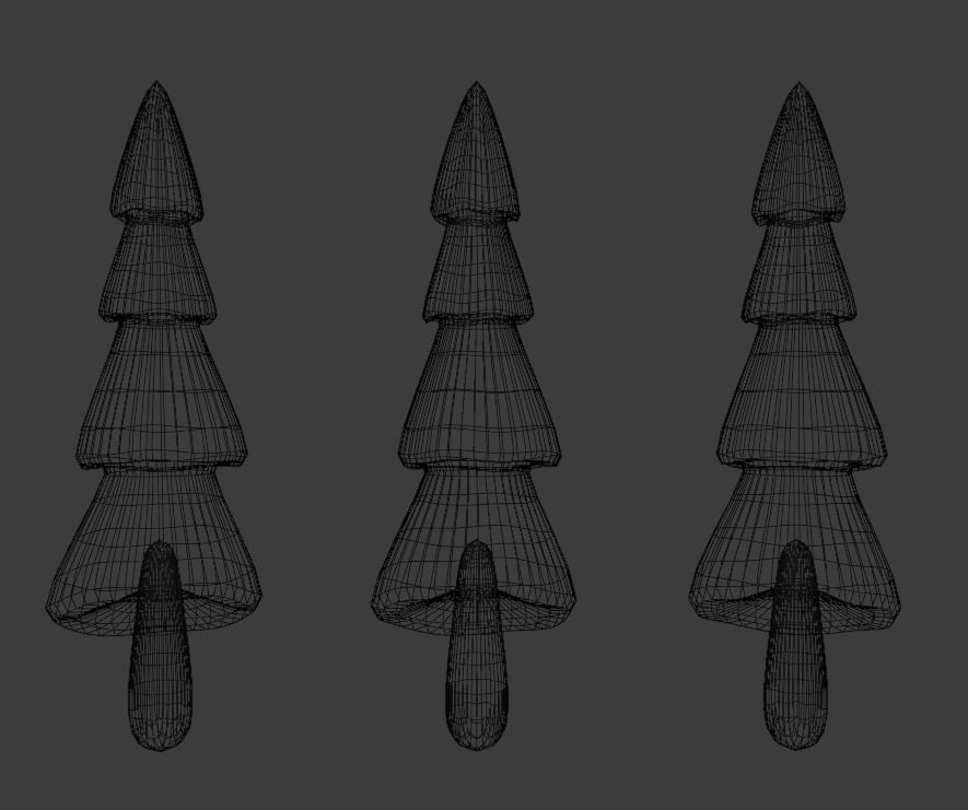 Lazy Tree 01 Low-poly 3D model_1