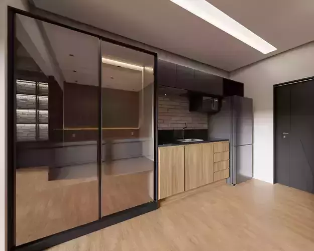 Empty studio interior 02 - 3D model