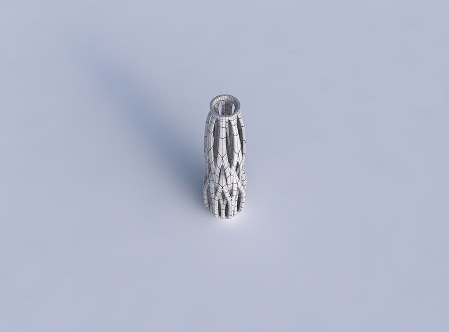 Vase curved slim 2 with intertwining lines tapered 3D print model_6