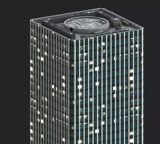 Tour Zamansky Low-poly 3D model 7
