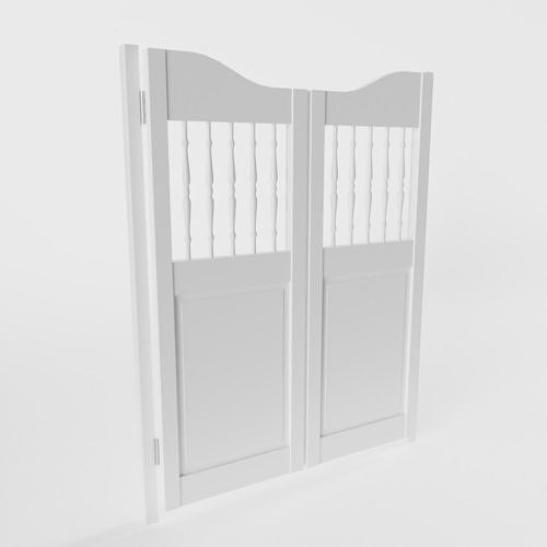 White Saloon Door 3D model