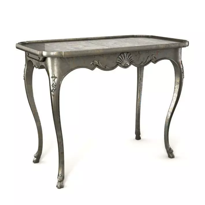 Antique Metal Table 3D model_0