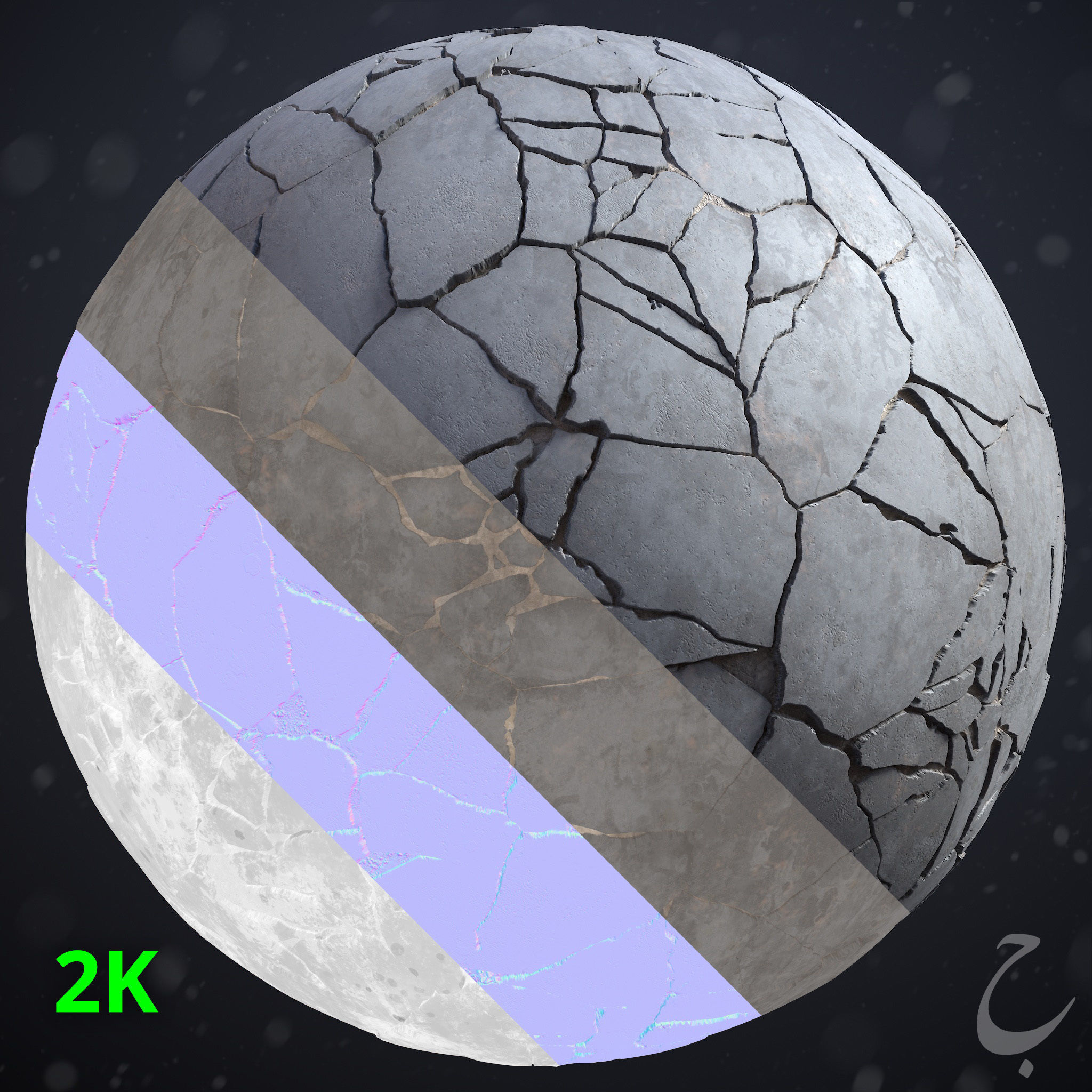 4 Seamless Dirt and Concrete Textures 2K Vol 01 Texture_6