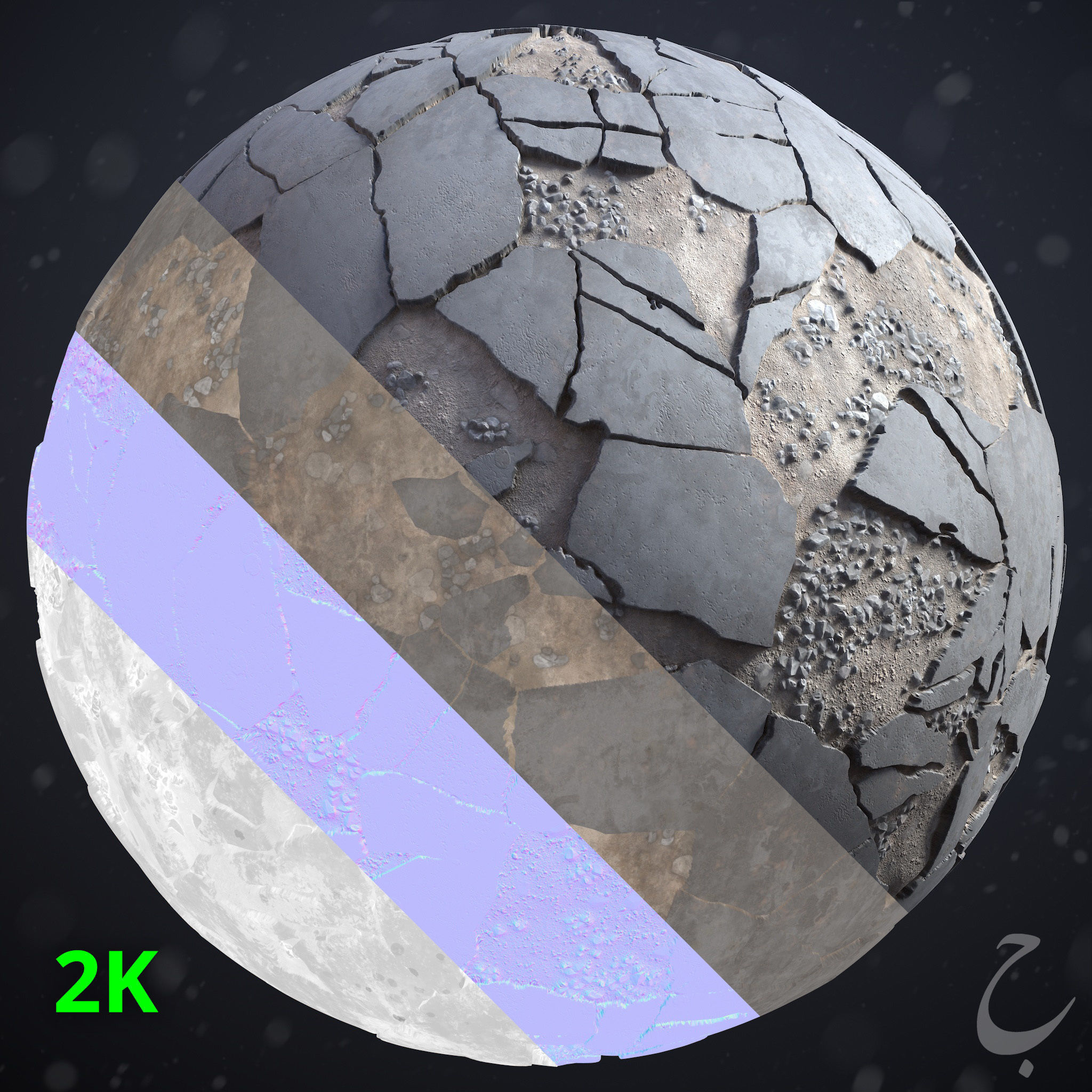 4 Seamless Dirt and Concrete Textures 2K Vol 01 Texture_7