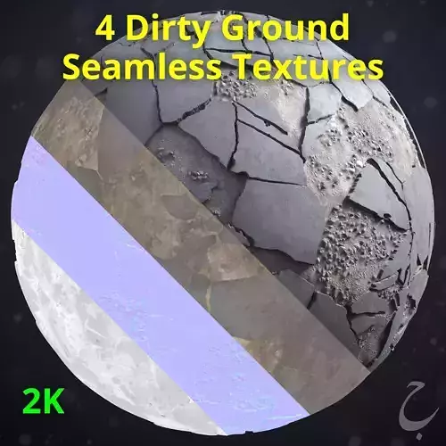 4 Seamless Dirt and Concrete Textures 2K Vol 01