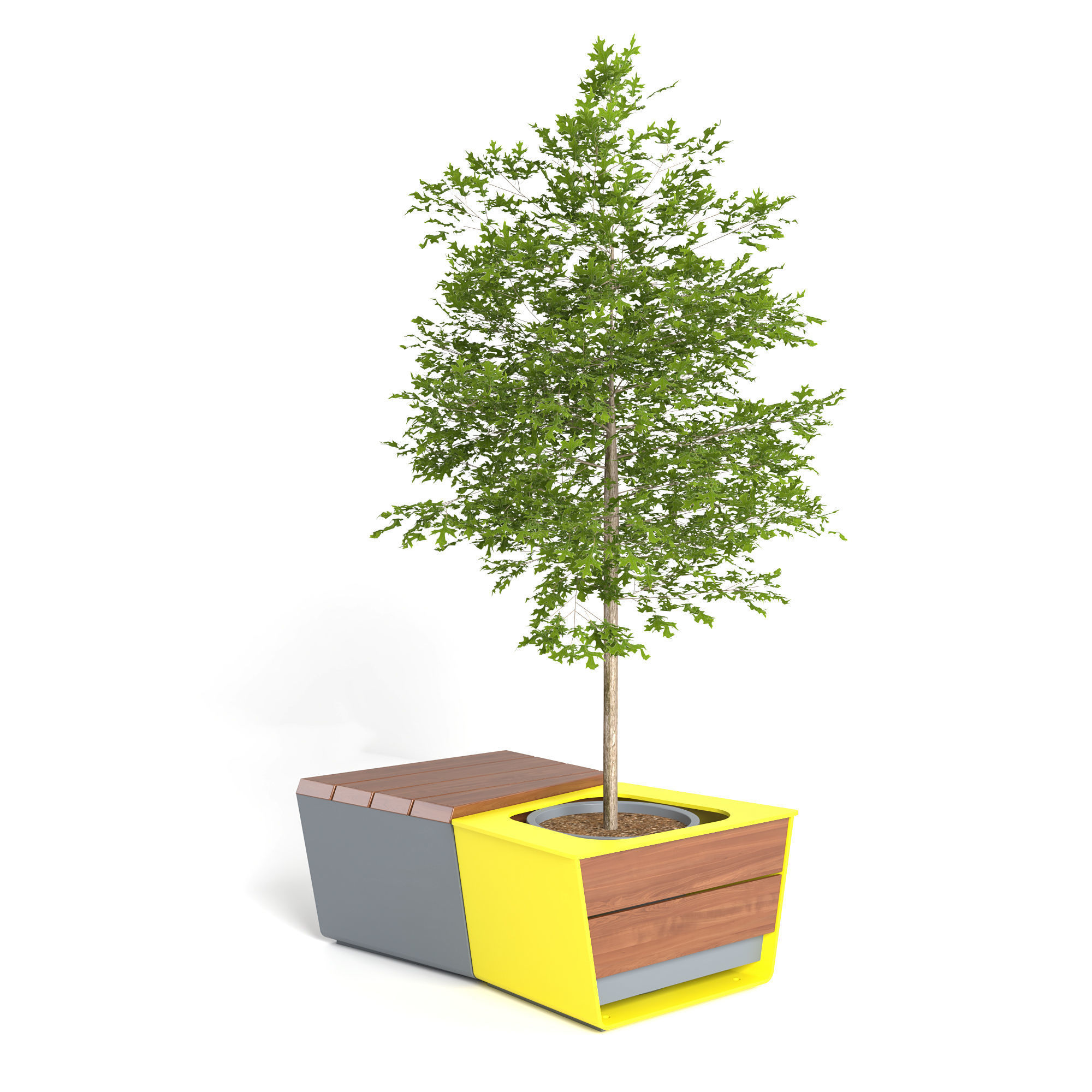 equiparc exa bench and pot 3D model_3