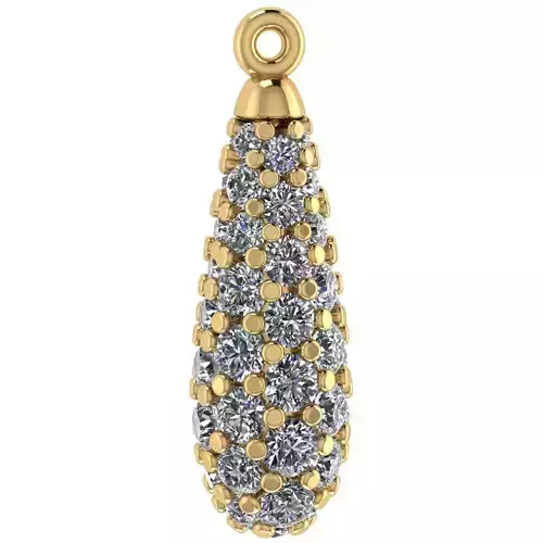 TearDrop Pave Diamond Pendant