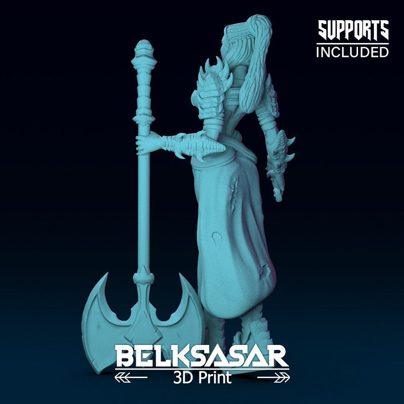 Girl Monster Hunter Normal and Topless 3D print model_5