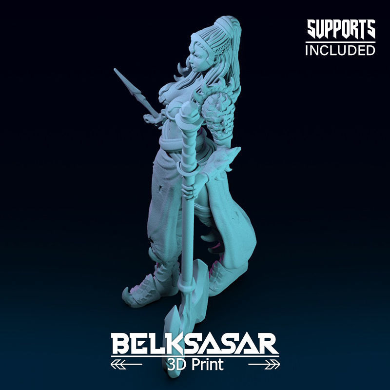 Girl Monster Hunter Normal and Topless 3D print model_23