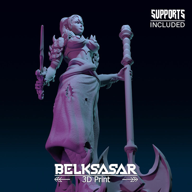 Girl Monster Hunter Normal and Topless 3D print model_26