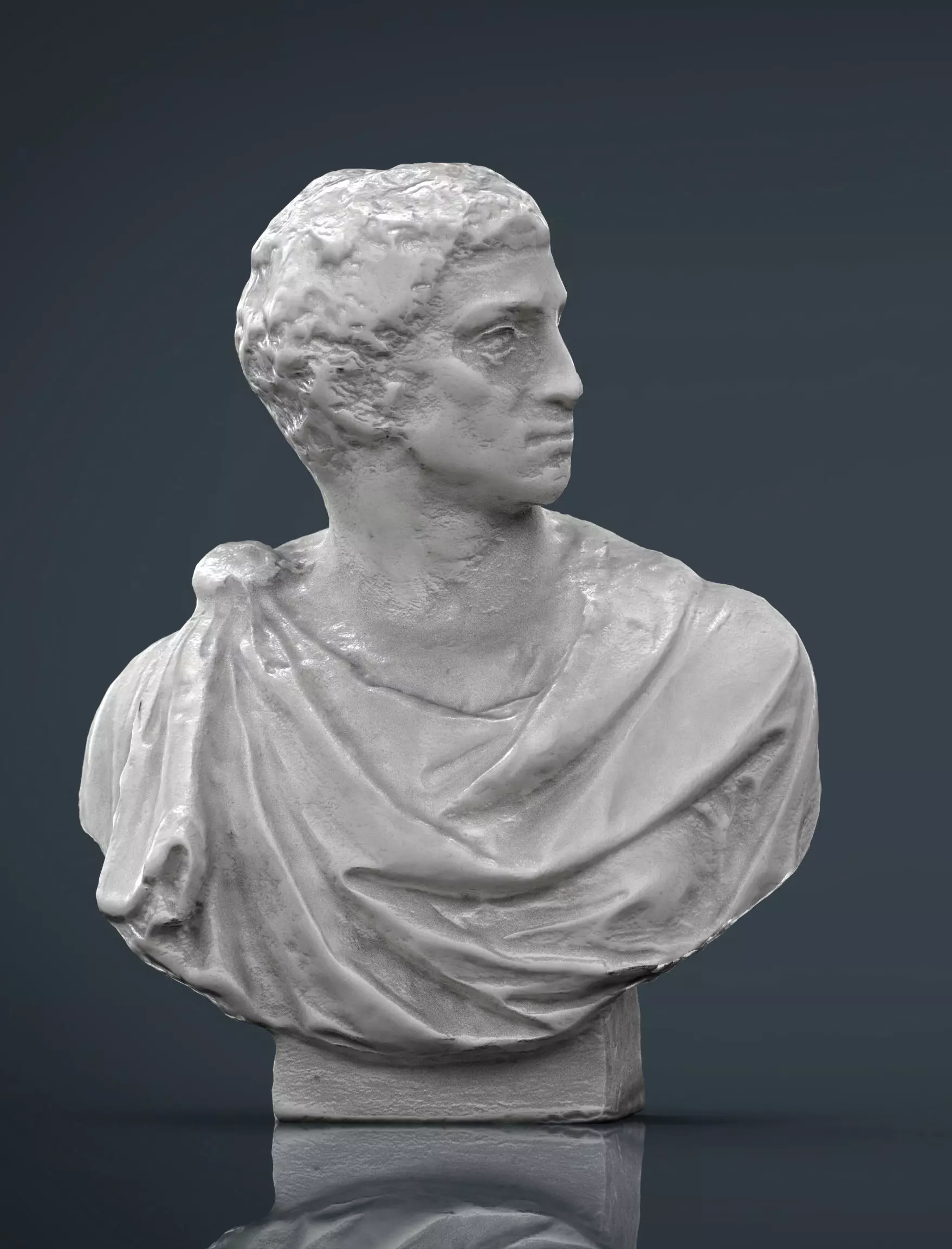 ROMAN BUST 2 Low-poly 3D model_0
