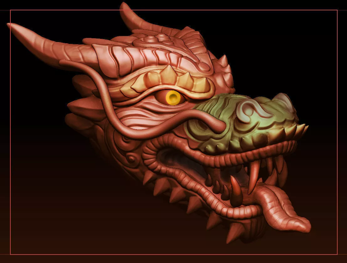 Dragan dragon head 3D print model