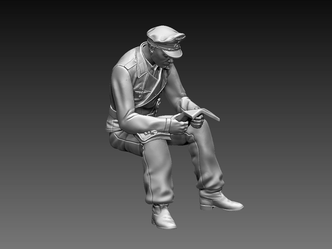 German tank crew 3D print model_17