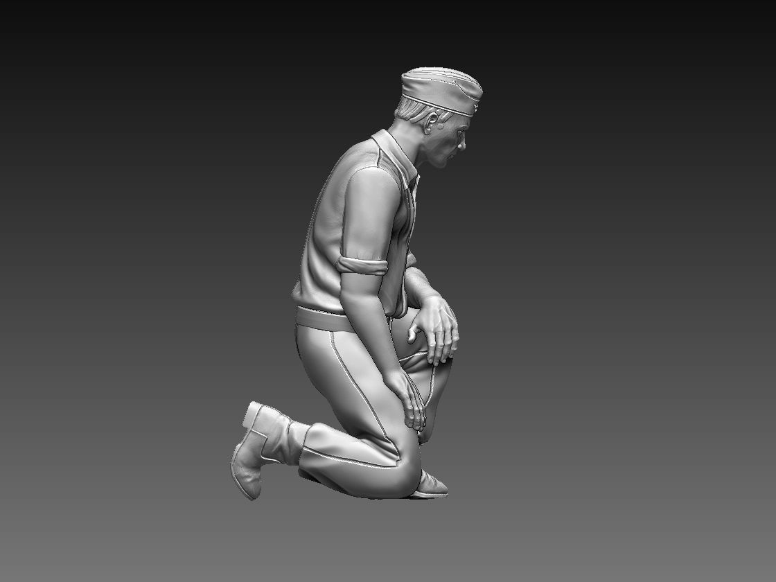 German tank crew 3D print model_32