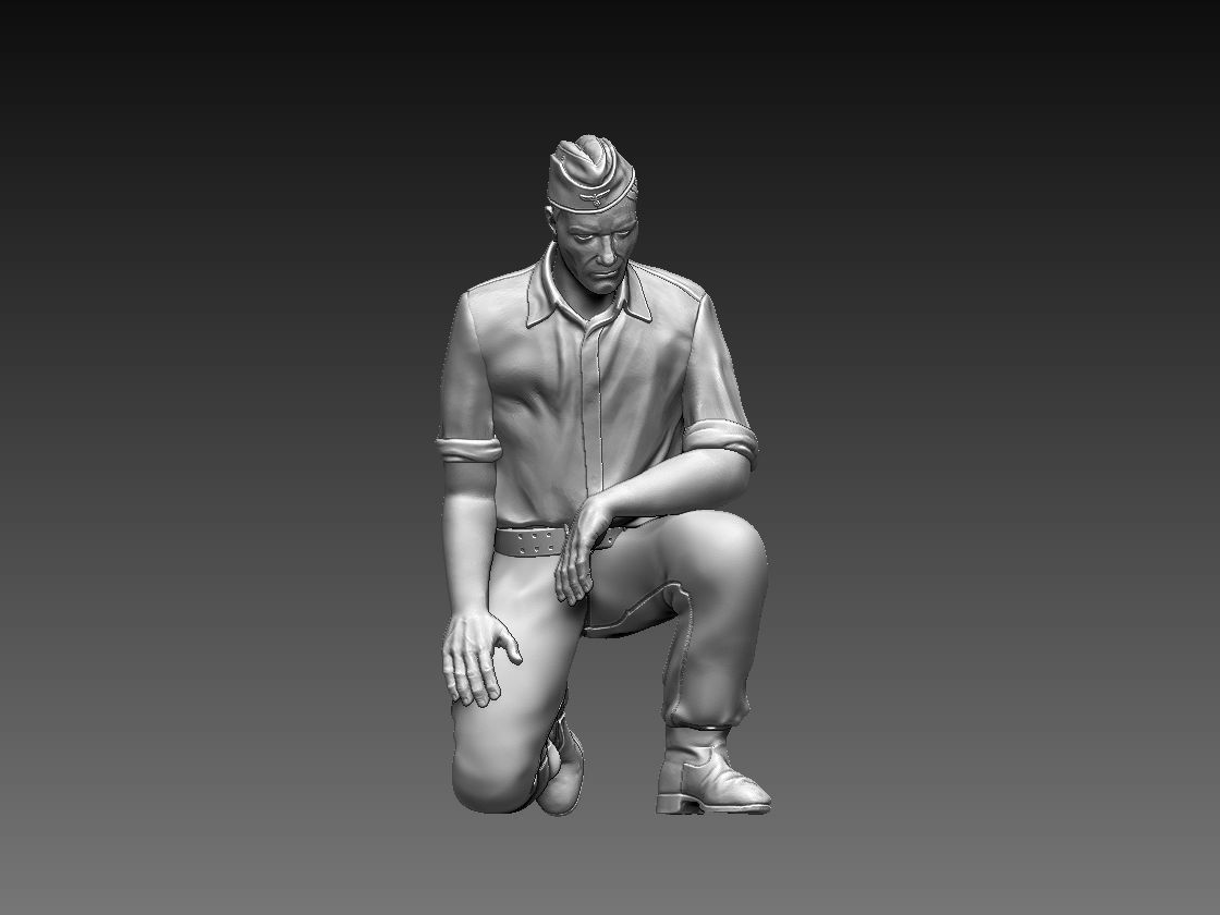 German tank crew 3D print model_12