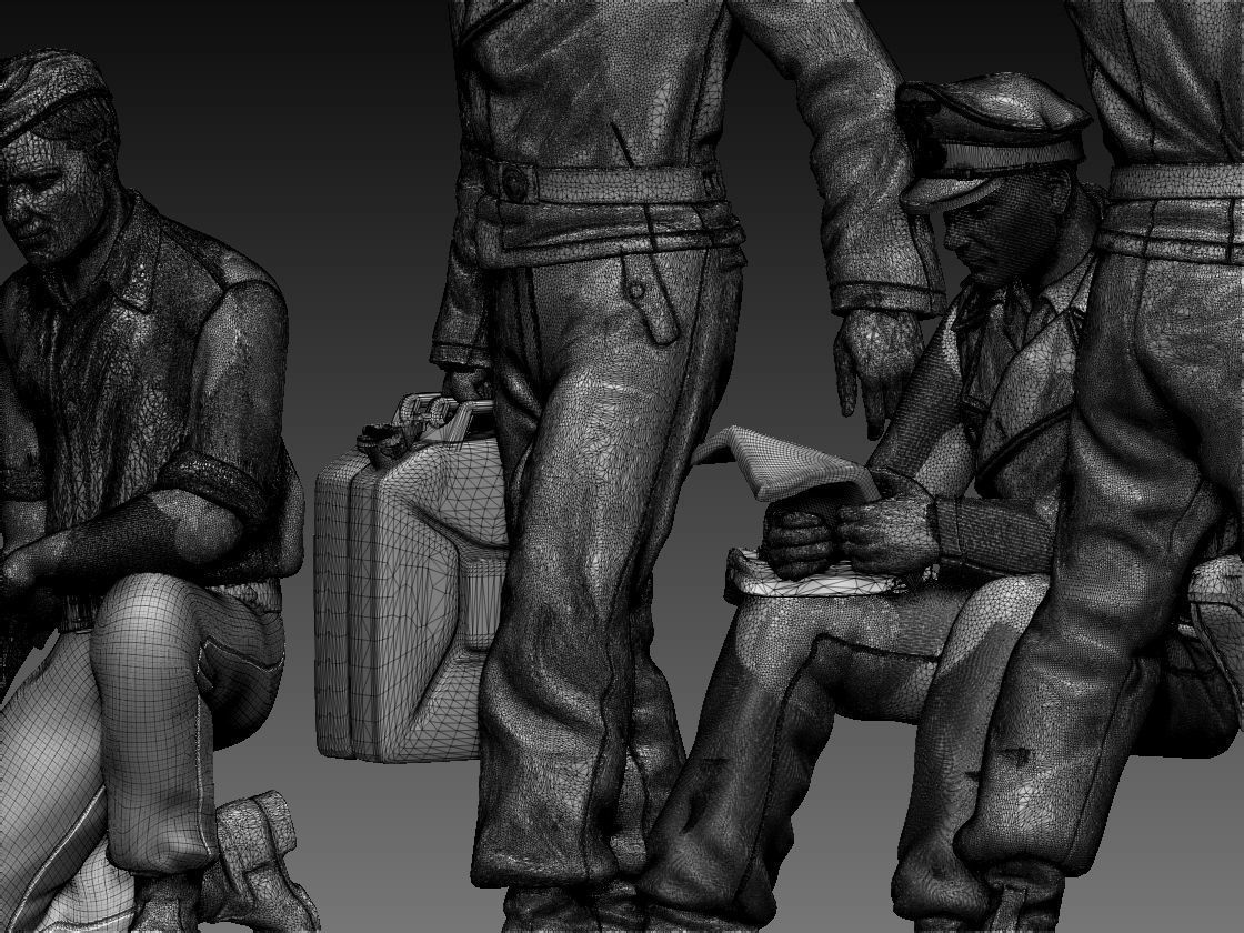 German tank crew 3D print model_49