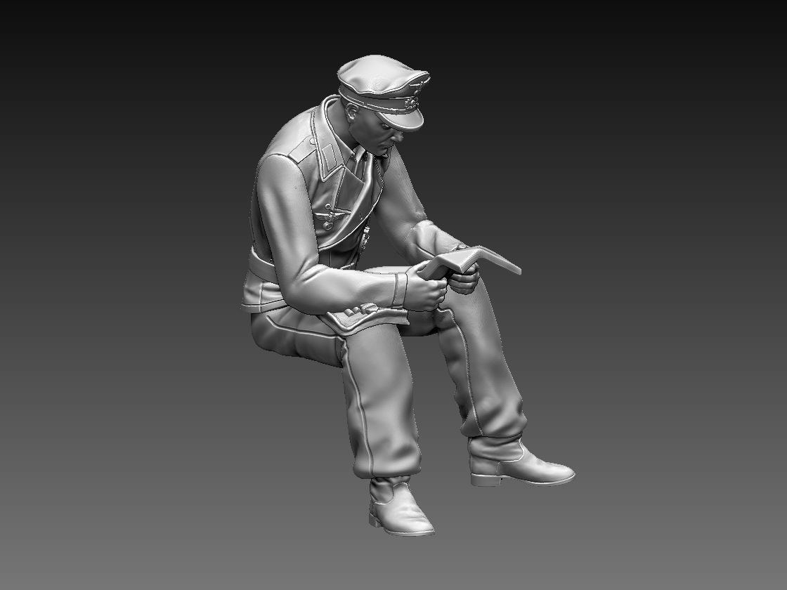 German tank crew 3D print model_37