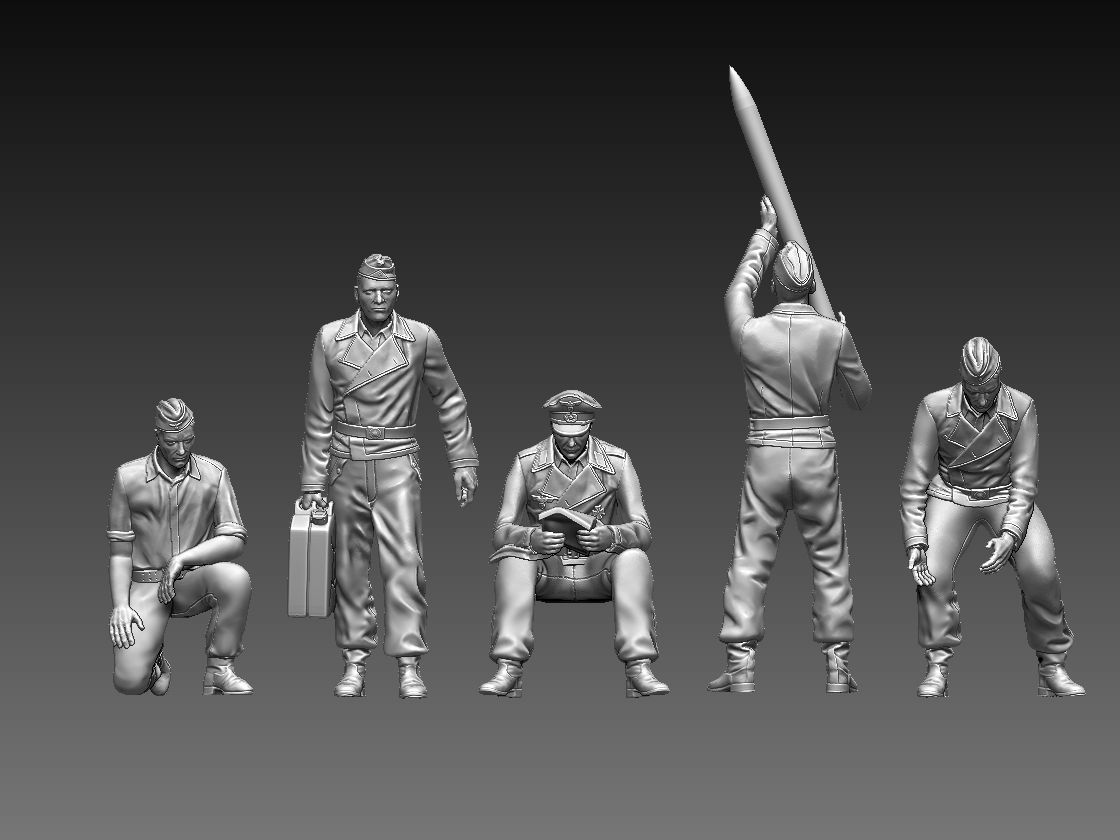 German tank crew 3D print model_74