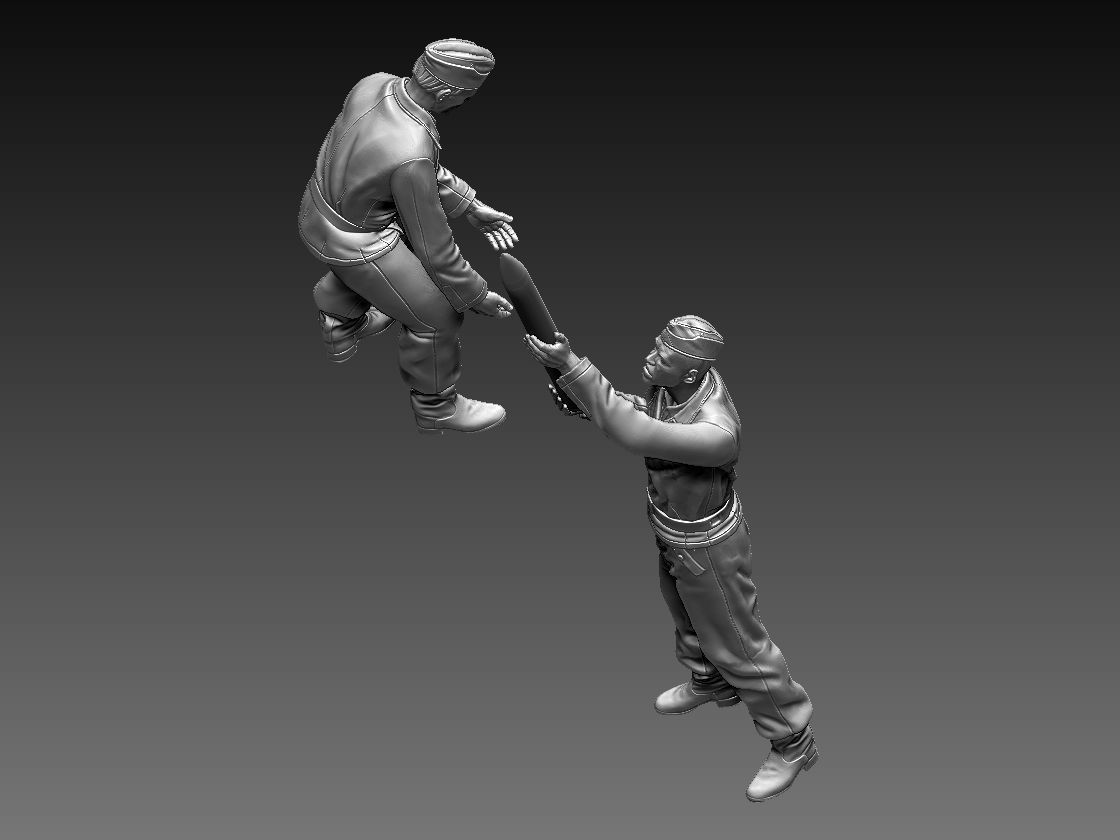 German tank crew 3D print model_46