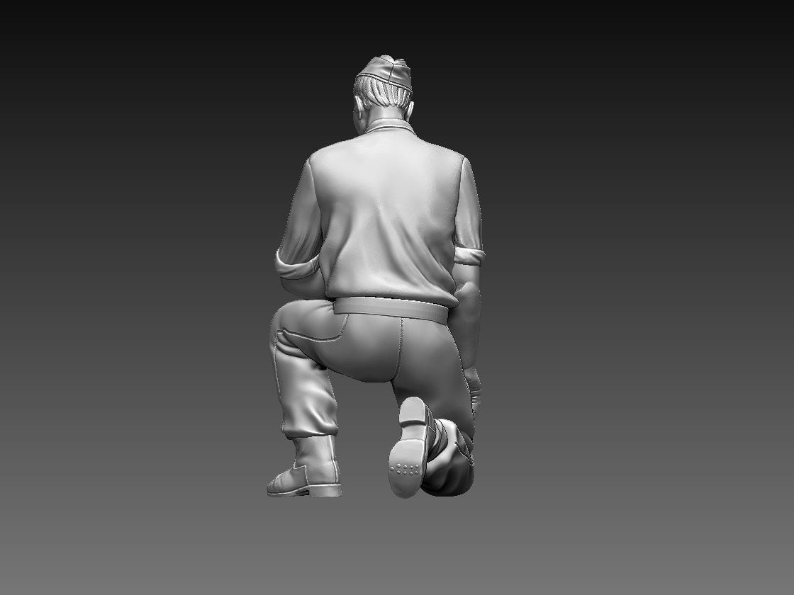 German tank crew 3D print model_15