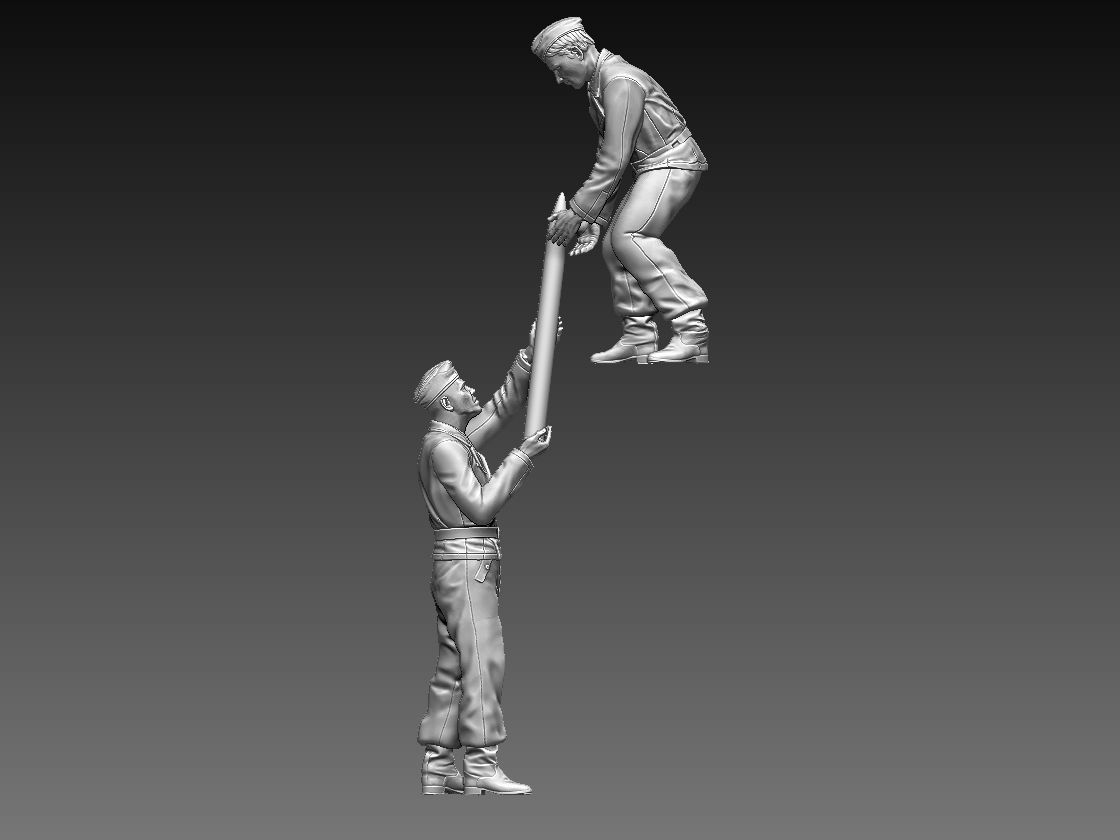 German tank crew 3D print model_23
