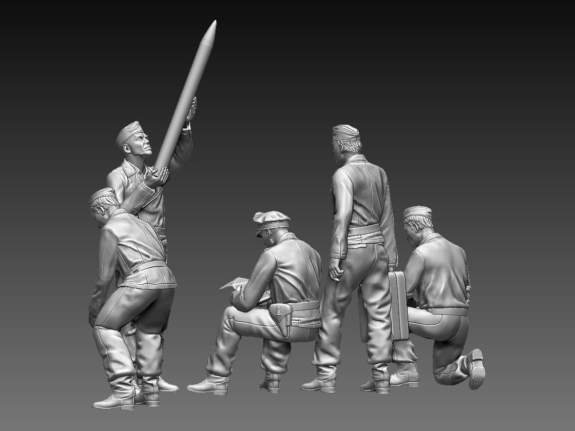 German tank crew 3D print model_7