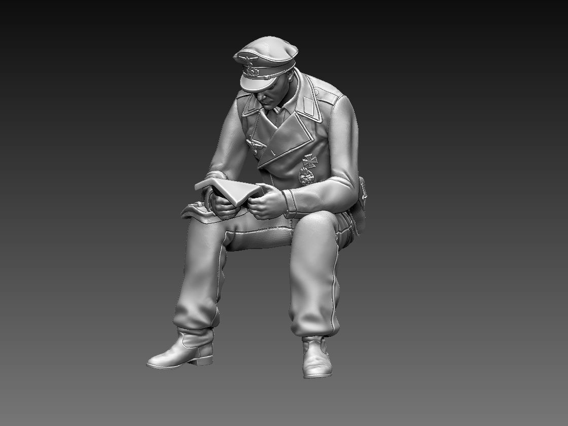 German tank crew 3D print model_13