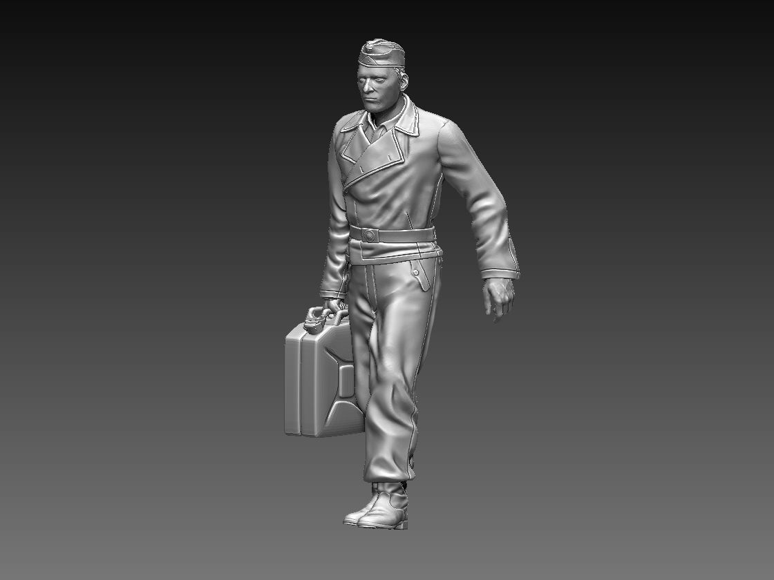 German tank crew 3D print model_24