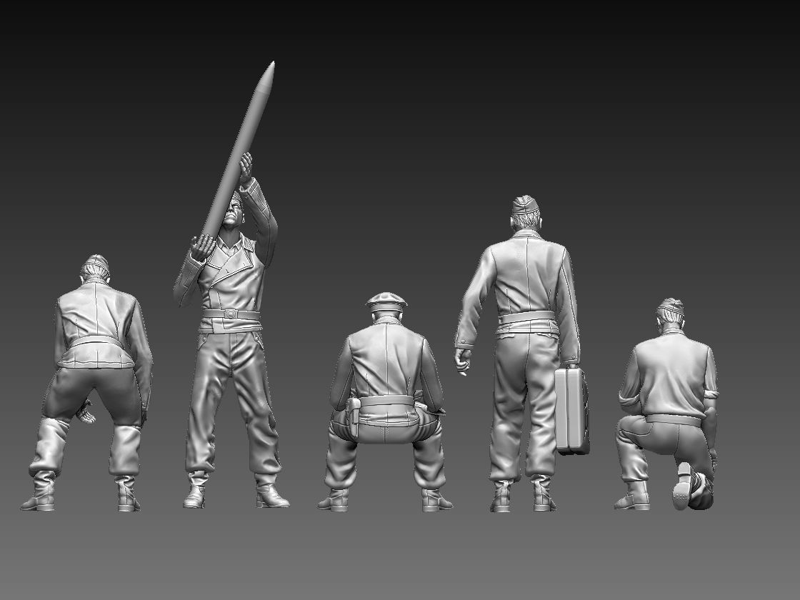 German tank crew 3D print model_67