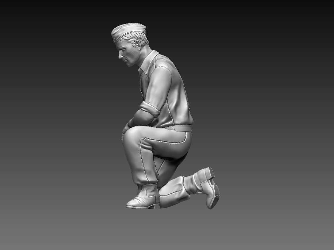 German tank crew 3D print model_22