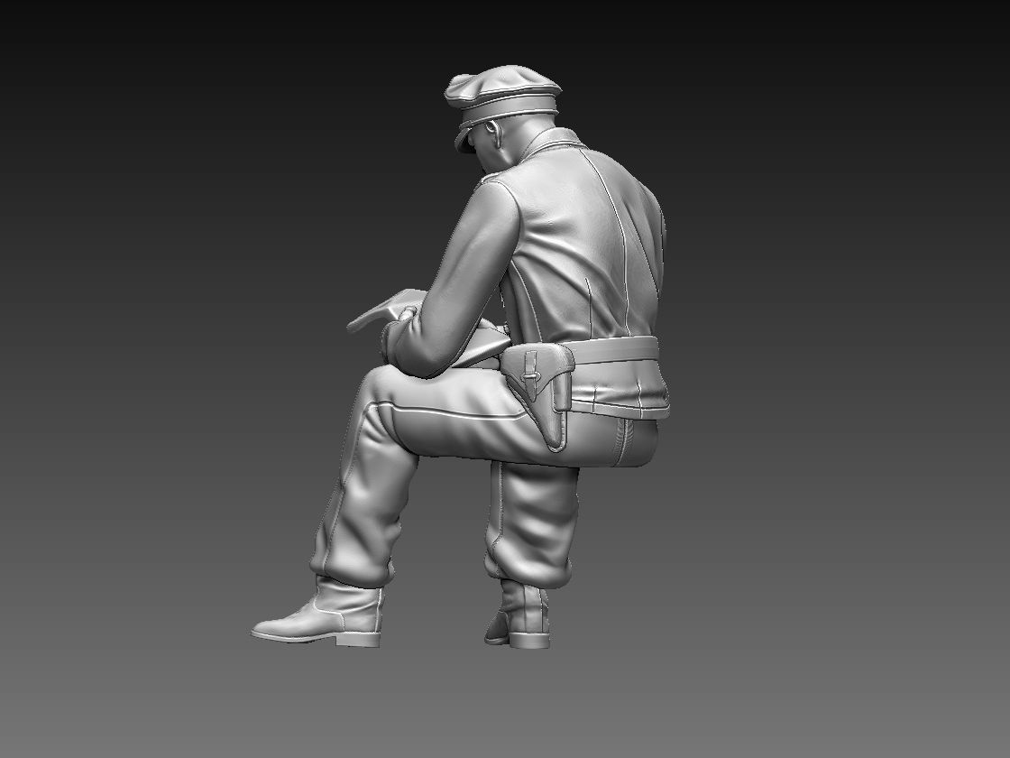 German tank crew 3D print model_34