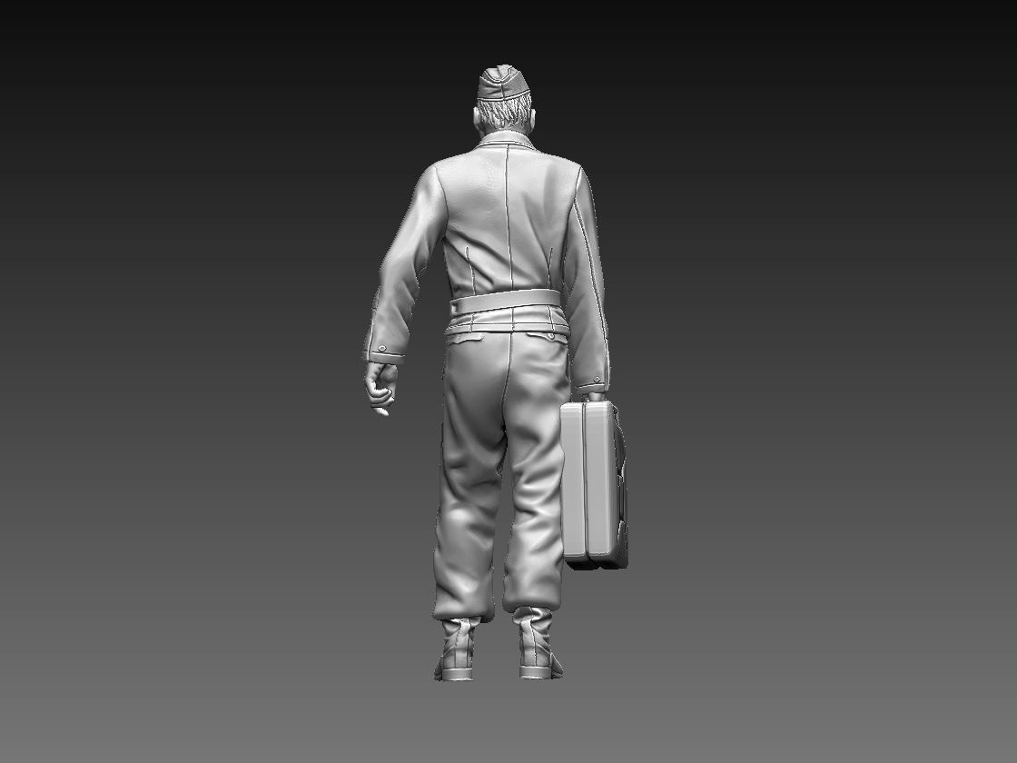 German tank crew 3D print model_72