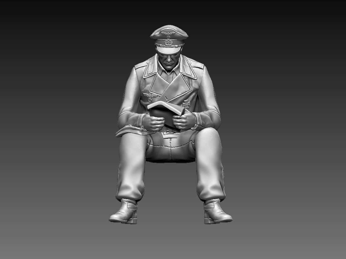 German tank crew 3D print model_16