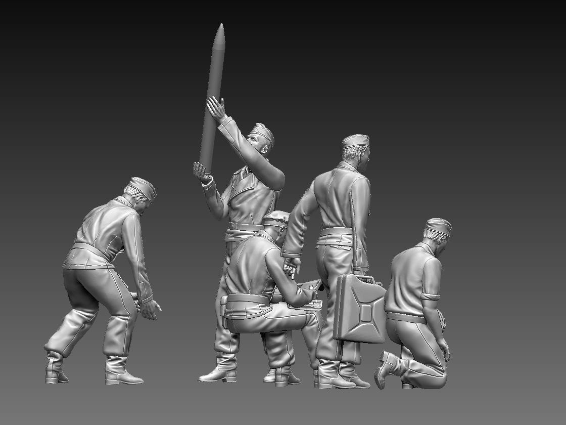 German tank crew 3D print model_55