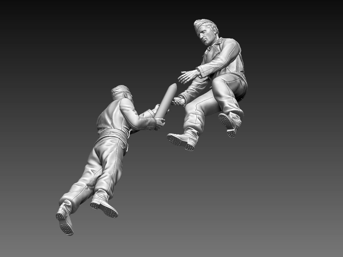 German tank crew 3D print model_47