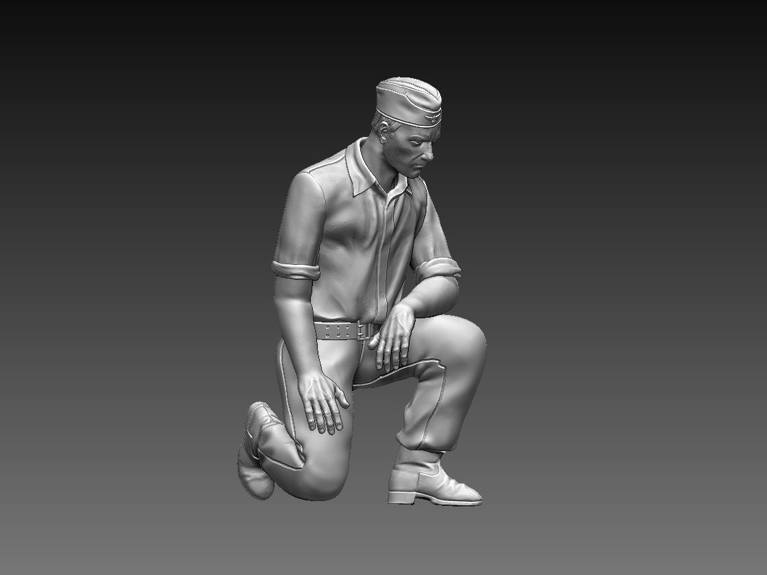 German tank crew 3D print model_52