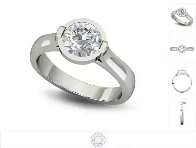  Women ring 3dm stl render detail