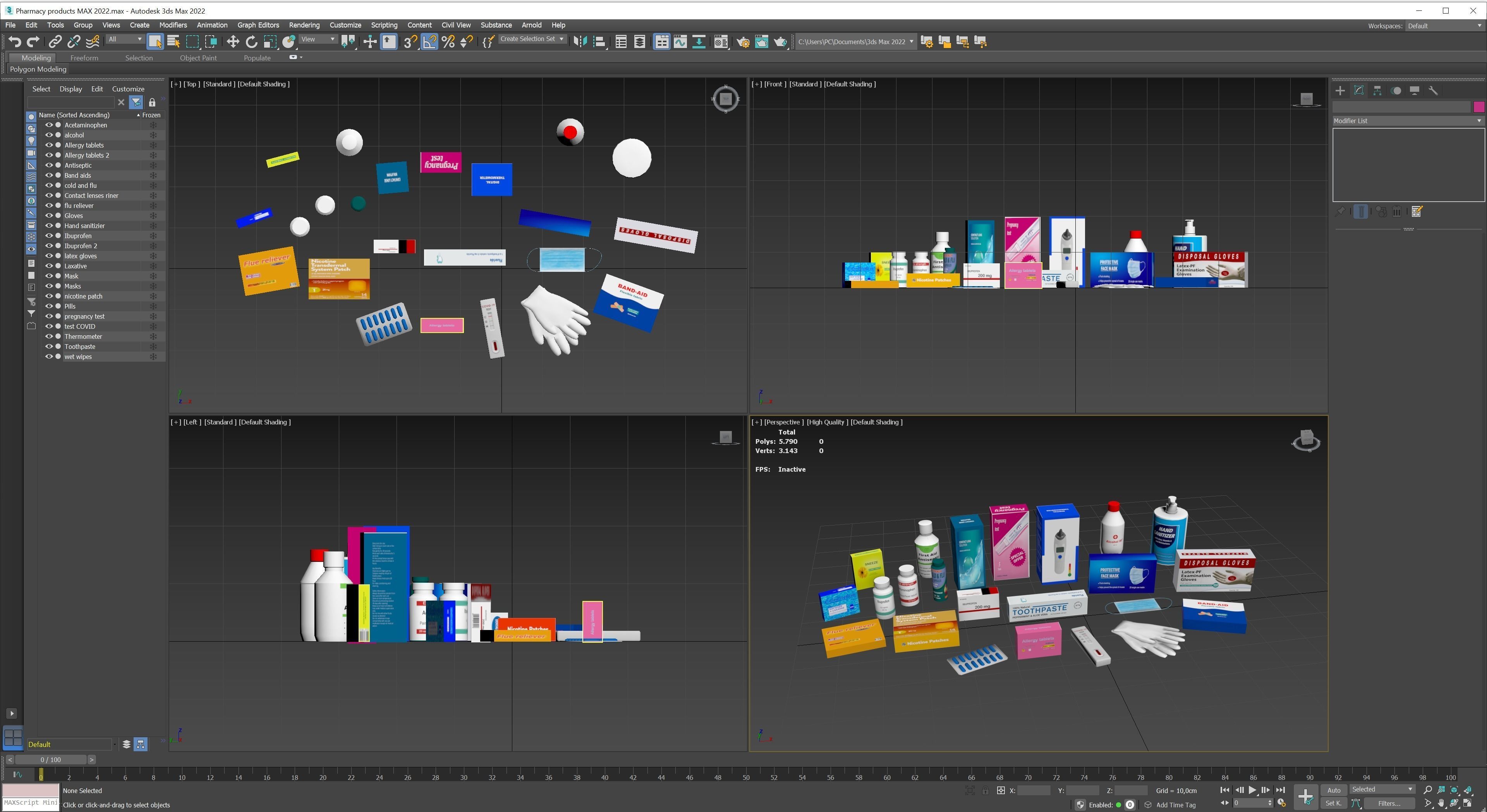 Pharmacy products Low-poly 3D model_7