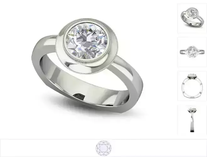 Women ring 3dm stl render detail