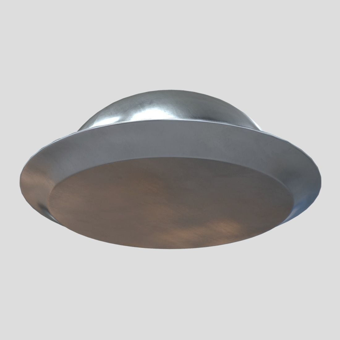 Cloche silver dish Low-poly 3D model_9