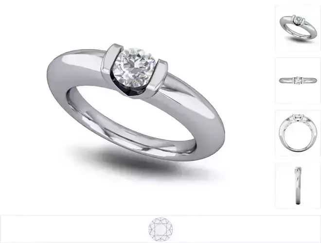 Women ring 3dm stl render detail