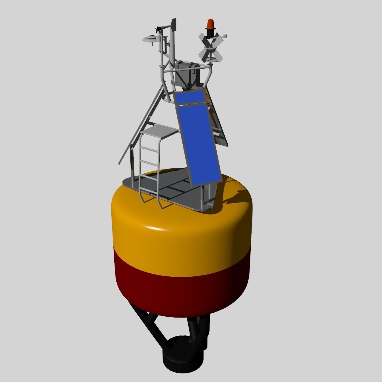 Weather buoy  3D model_3