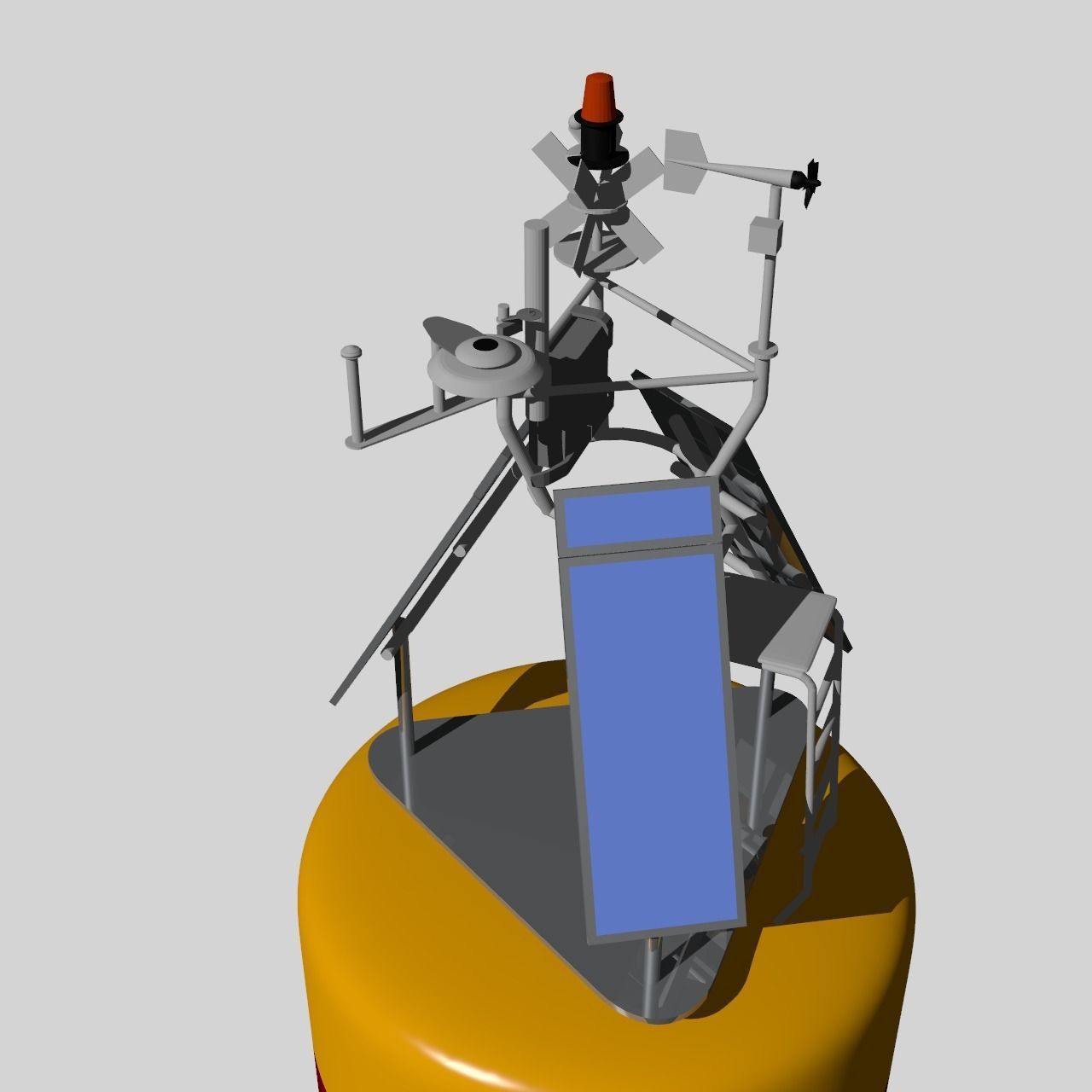 Weather buoy  3D model_5