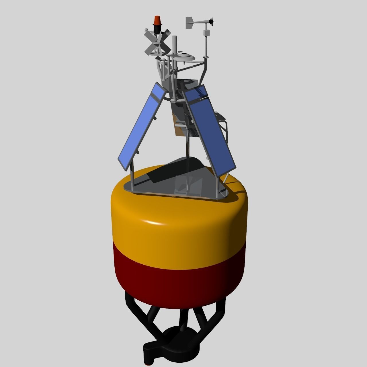Weather buoy  3D model_2