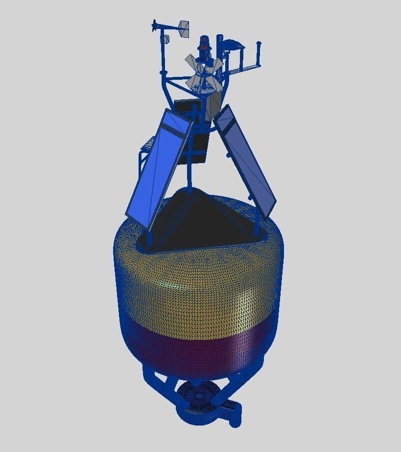 Weather buoy  3D model_7