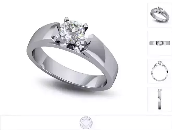 Women ring 3dm stl render detail