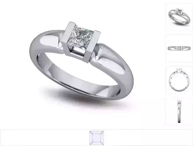 Women ring 3dm stl render detail