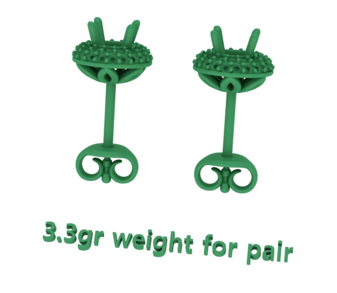 Round Halo Stud Earrings Women Earrings 3dmodel 3D print model_11